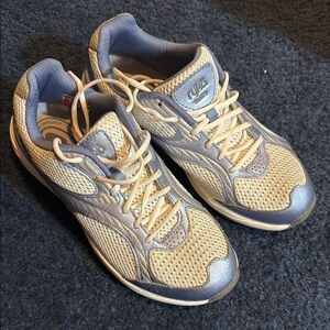 Ryka Beige and Blue Athletic Sneakers